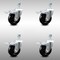 Service Caster 4 Inch SS Hard Rubber Swivel 1/2 Inch Threaded Stem Caster Set Total Lock Brake SCC-SSTSTTL20S414-HRS-121315-4 - alternate 1